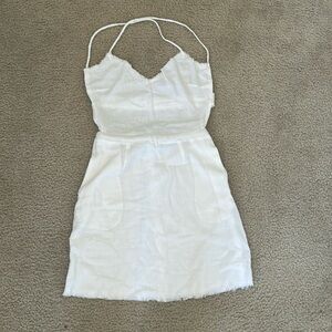 NEW. White 100% cotton dress size S